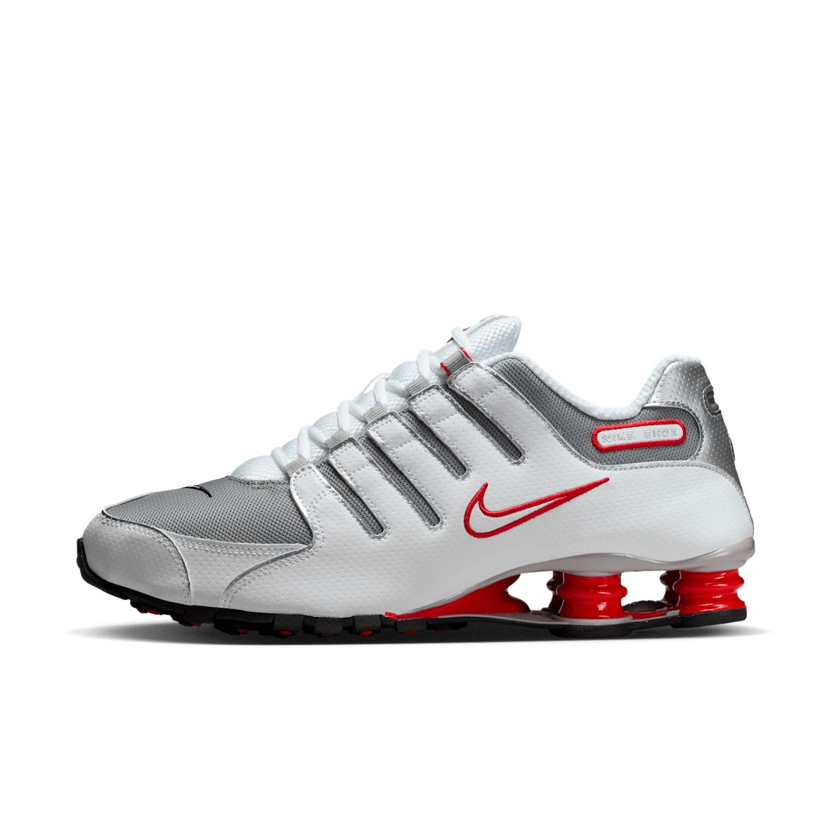 NIKE Shox ホワイト　レッド　赤　ナイキ　ショックス　スニーカー NIKE W SHOX TL PLATINUM TINT/WHITE-GYM RED（ナイキ